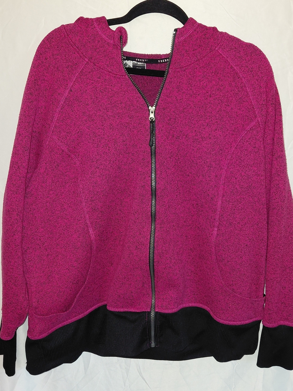 RBX Fuchsia Zip-Up Hoodie with Black Trim #2218